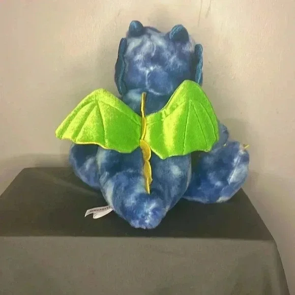 Aurora Blue Camo Dragon Verath Firebreath Plush Stuffed Animal 10" sitting - Picture 2 of 4
